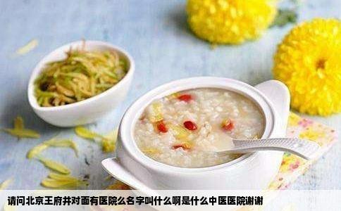 请问北京王府井对面有医院么名字叫什么啊是什么中医医院谢谢
