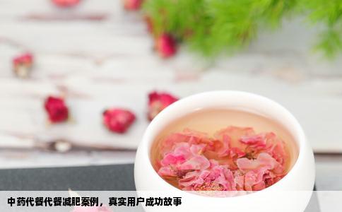 中药代餐代餐减肥案例，真实用户成功故事