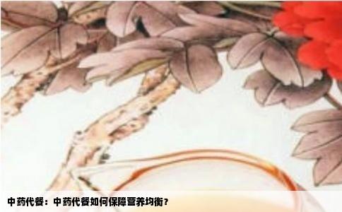 中药代餐：中药代餐如何保障营养均衡？