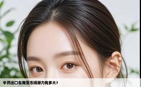 中药出口东南亚市场潜力有多大？