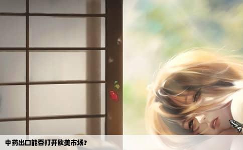 中药出口能否打开欧美市场？