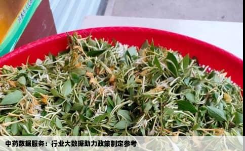 中药数据服务：行业大数据助力政策制定参考