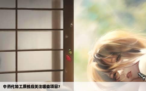 中药代加工质检应关注哪些项目？