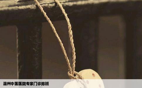 温州中医医院专家门诊排班