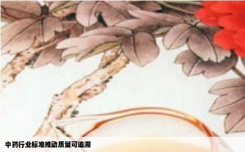 中药行业标准推动质量可追溯