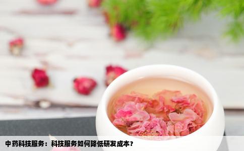 中药科技服务：科技服务如何降低研发成本？