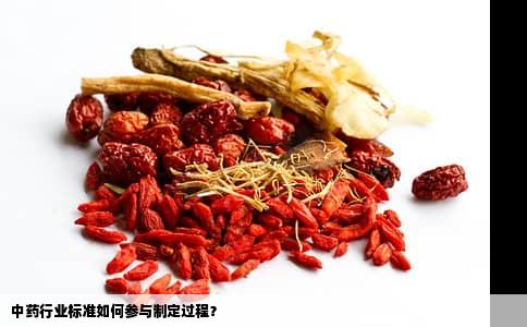 中药行业标准如何参与制定过程？