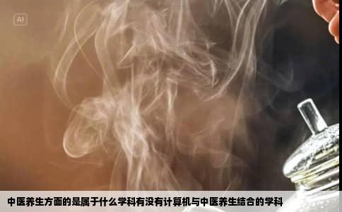 中医养生方面的是属于什么学科有没有计算机与中医养生结合的学科