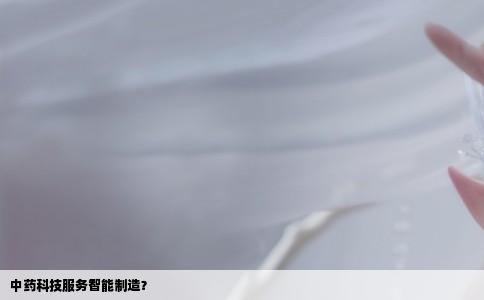 中药科技服务智能制造？